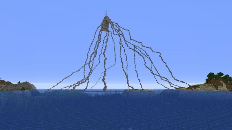 How to build a volcano in Minecraft