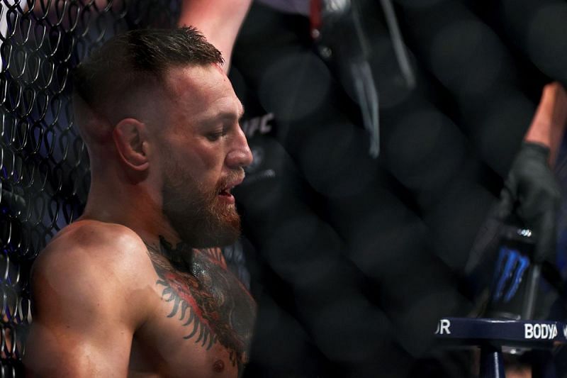 McGregor was unable to continue after he broke his leg