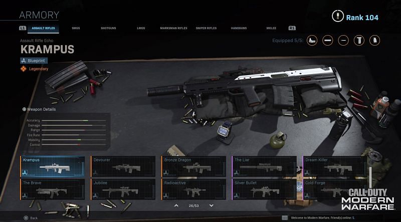 Warzone Gunsmith showing positives and negatives (Image via Call of Duty)