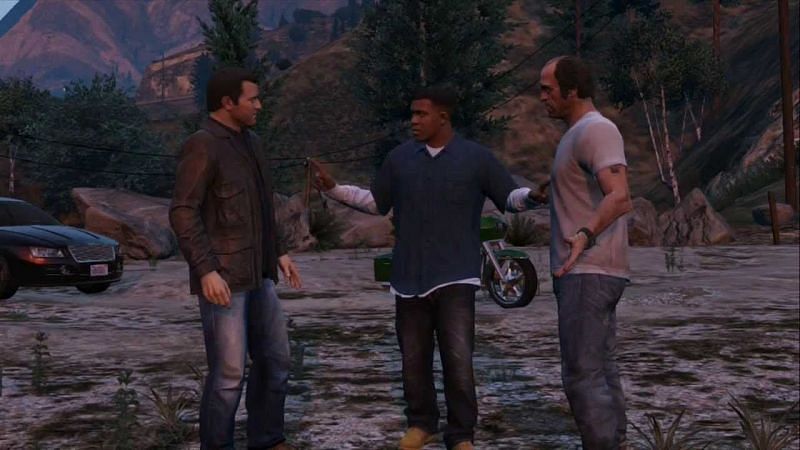 GTA 5 has three distinct endings that players can choose from (Image via Azure, YouTube)