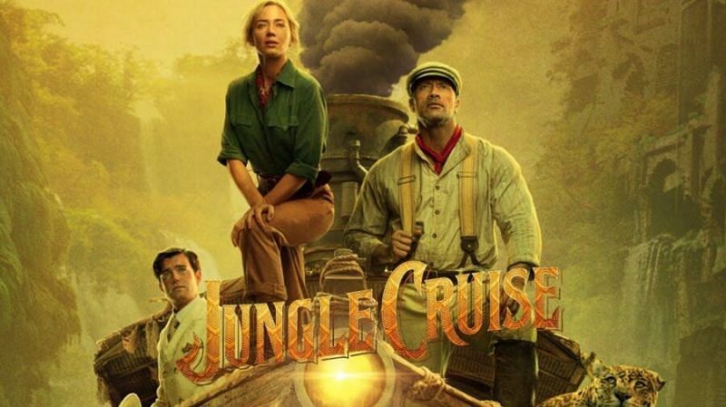 Dwayne Johnson, Emily Blunt, and Jake Whitehall in Disney&#039;s &quot;Jungle Cruise.&quot; (image via: Walt Disney Studios)