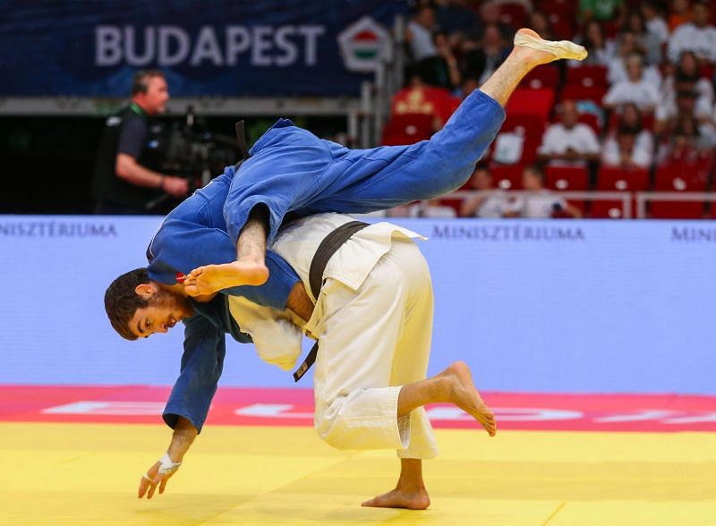 A Judo match. Image via IJF
