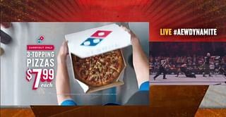 Domino's comment on ad airing during AEW main event between Chris Jericho and Nick Gage