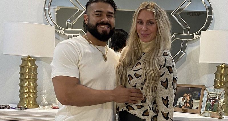 Charlotte Flair and Andrade are having a great time