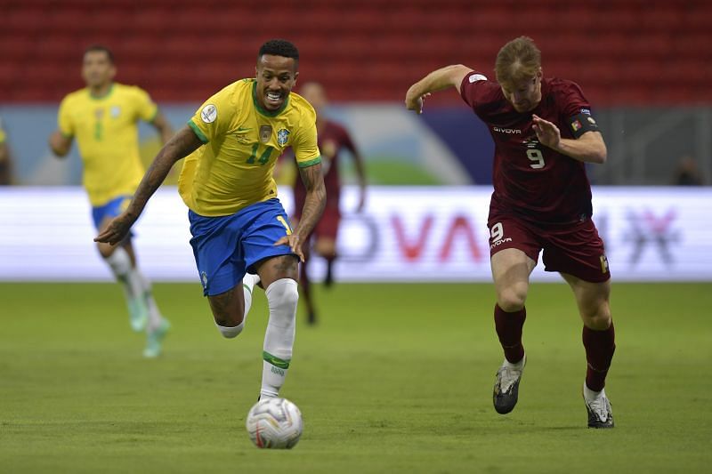 Militao scored his only Copa America 2021 goal vs Ecuador.