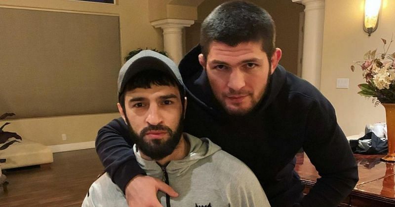 Zubaira Tukhugov and Khabib Nurmagomedov via Tukhogov&#039;s Instagram