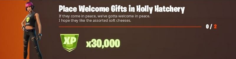 &quot;Place welcome gifts in Holly Hatchery&quot; week 5 Legendary challenge (Image via ShotgunDrTwitter)