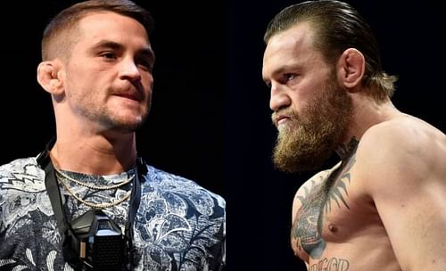 Dustin Poirier (left); Conor McGregor (right)