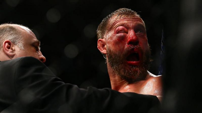 Donald Cerrone after a doctor&#039;s stoppage.