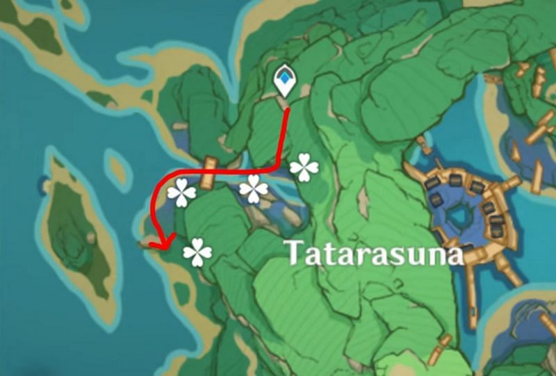 Crystal Marrow farming route on Tatarasuna (image via KyoStinV)