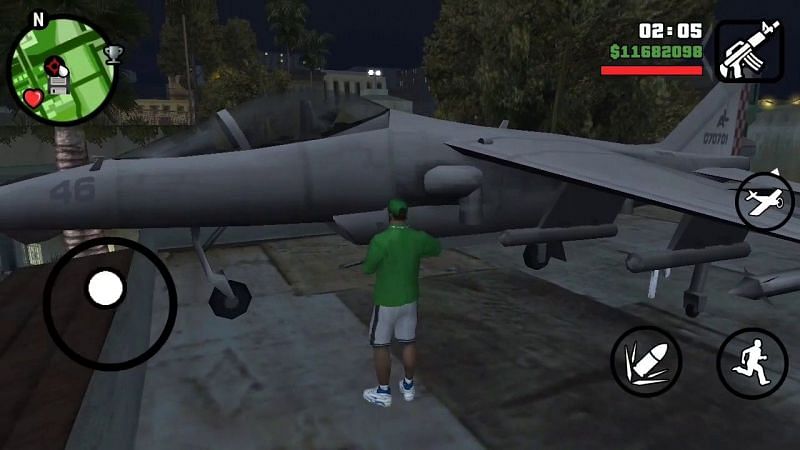 One of the rewards for 100% completion in GTA San Andreas is that a Hydra spawns on Sweet&#039;s house (Image via The B.T.A)