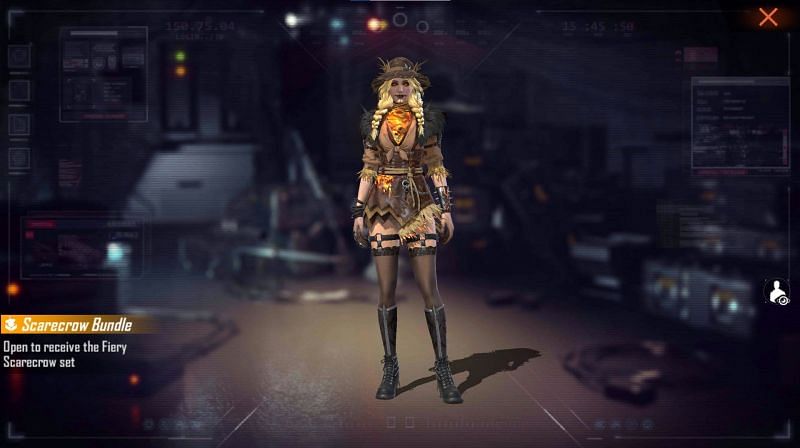 Fiery Scarecrow Bundle is a reward of 50 badges (Image via Free Fire)