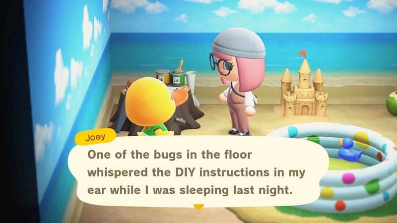 Lazy villager in Animal Crossing: New Horizons telling a story (Image via Reddit)