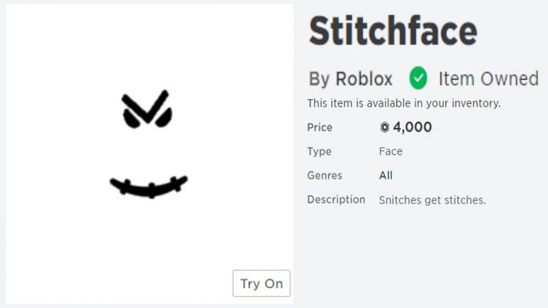 Stitchface, Roblox Wiki