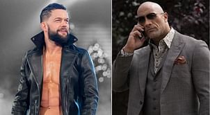 Finn Balor sends a message to The Rock