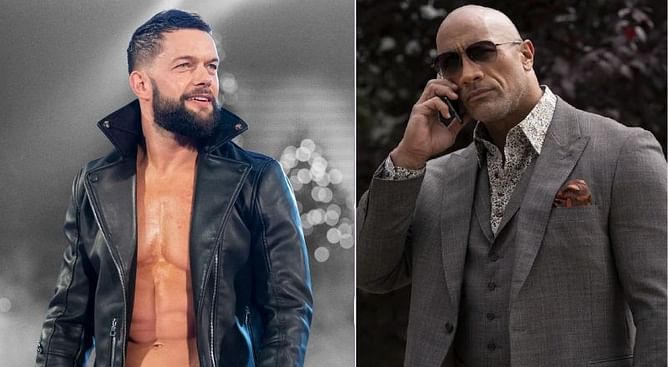 Finn Balor sends a message to The Rock