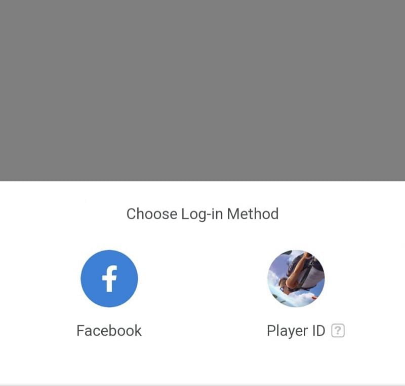 Players can choose between an FB account or Free Fire UID
