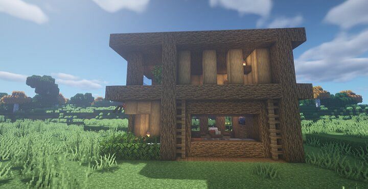 One of Zaypixel&#039;s super cozy house builds (Image via planetminecraft)