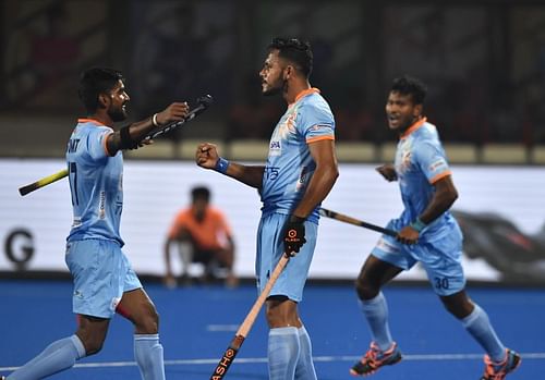 A clip from Canada v India in the FIH Men's Hockey World Cup