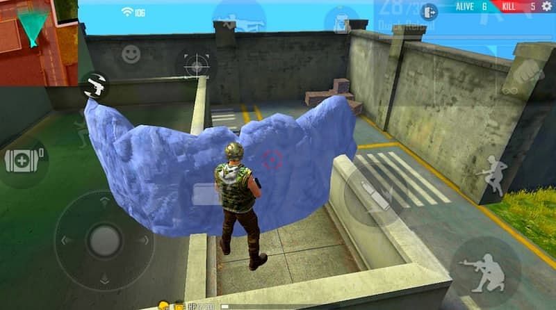 Gloo walls can be deployed as players try to get close to enemies in a shelter (Image via Garena Free Fire)