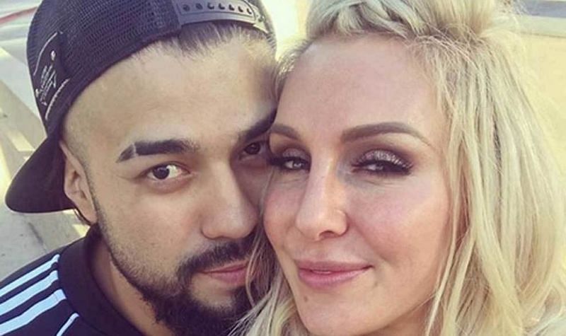 Andrade and Charlotte Flair