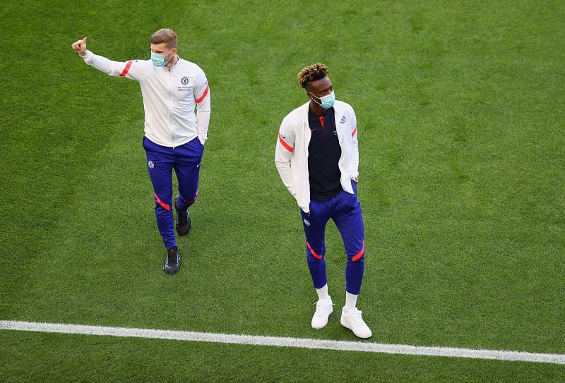 Tammy Abraham (right) is seemingly surplus to requirements at Chelsea.