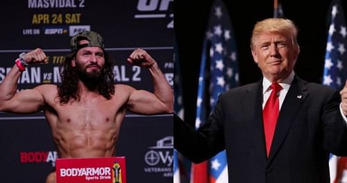 Jorge Masvidal (L) and Donald Trump (R) via Instagram