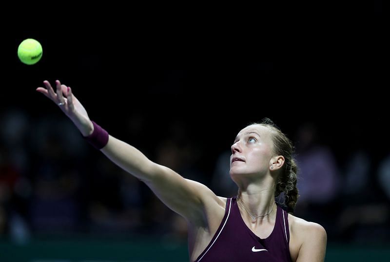 Kvitova has had her fair share of struggles on serve this season.