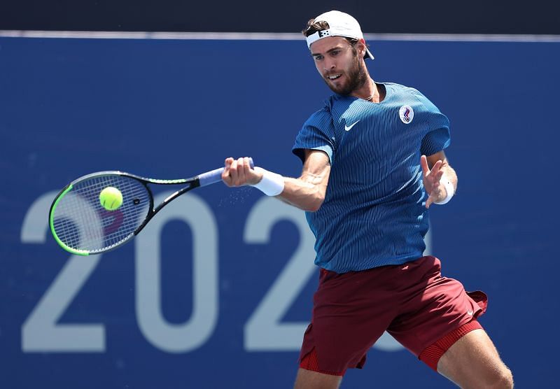 Khachanov will look to dictate play using his powerful forehand.