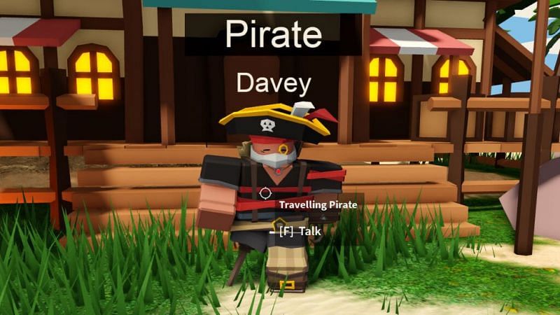 Davey the Traveling Pirate (Image via Roblox Corporation)