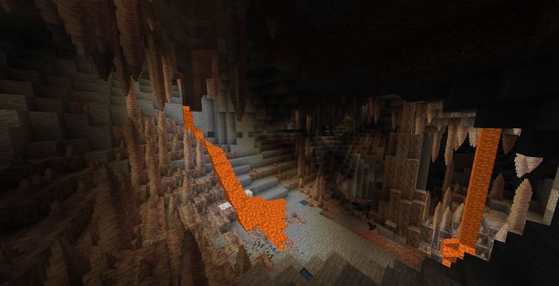 Dripstones in the new Minecraft version (Image via Reddit)