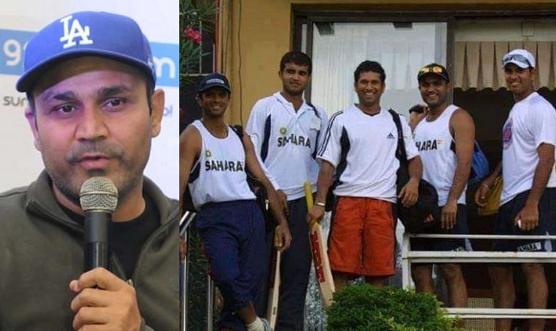 &lt;a href=&#039;https://www.sportskeeda.com/player/virender-sehwag&#039; target=&#039;_blank&#039; rel=&#039;noopener noreferrer&#039;&gt;Virender Sehwag&lt;/a&gt; with his teammates from the past