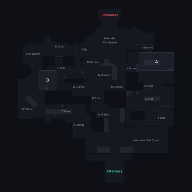 Icebox map callouts (Imagia via Blitz.gg)