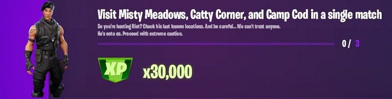 &quot;Visit Misty Meadows, Catty Corner, and Camp Cod in a single match&quot; (Image via HYPEX/Twitter)