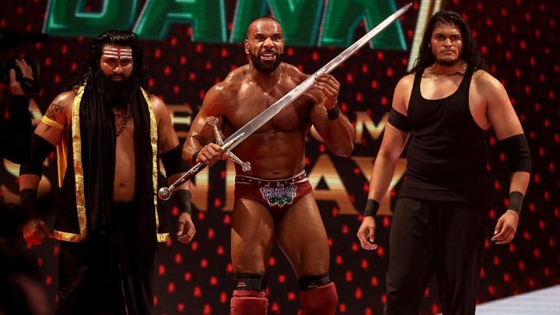 What is Jinder Mahal up to with Drew McIntyre&#039;s sword?
