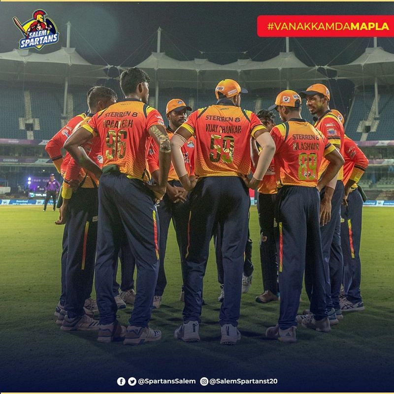 Salem Spartans start this TNPL 2021 clash as the favorites [PC: SS Twitter]