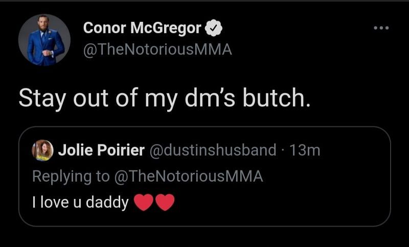 Conor McGregor seemed to go after Jolie Poirier yet again