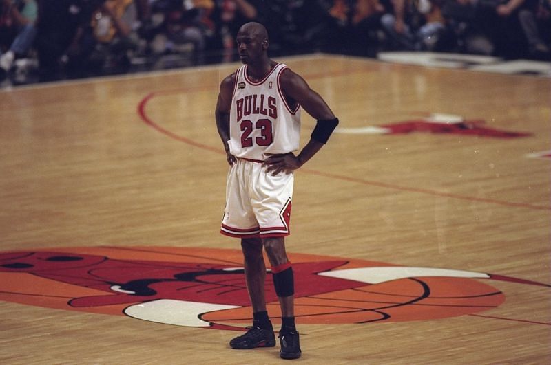 Michael Jordan with the Chicago Bulls.