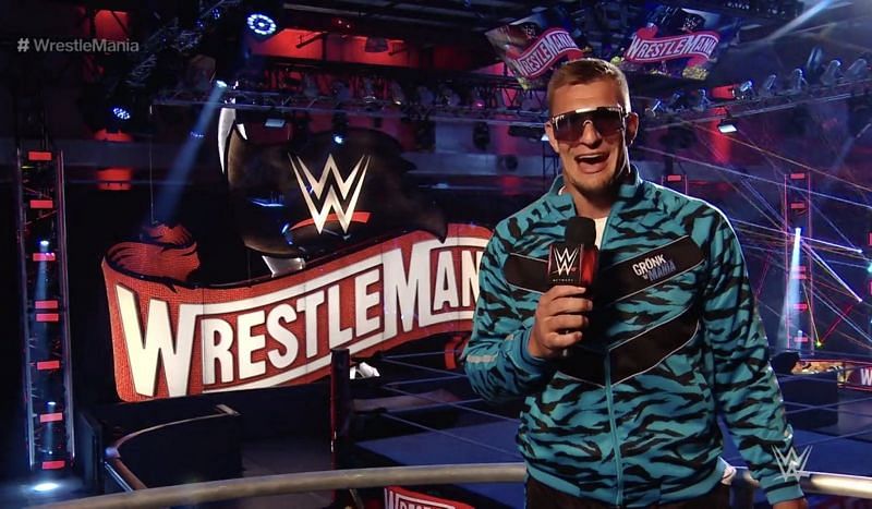 Rob Gronkowski co-hosted WrestleMania 36 with Mojo Rawley