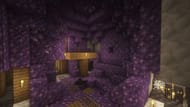 Amethyst geode overriding a mineshaft (Image via Minecraft)