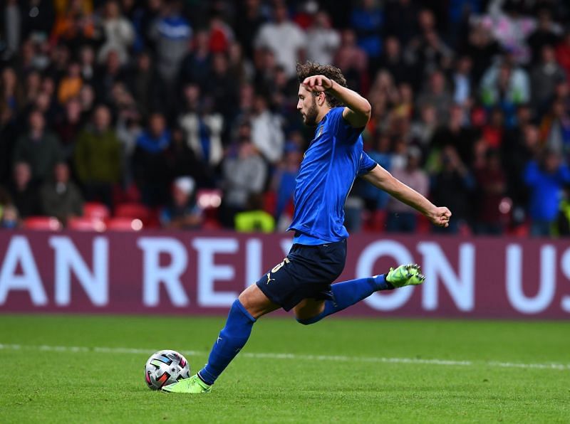 Manuel Locatelli in action for Italy