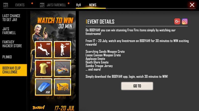 Applause and Death Glare emotes are two of the rewards that can be obtained by players (Image via Free Fire)