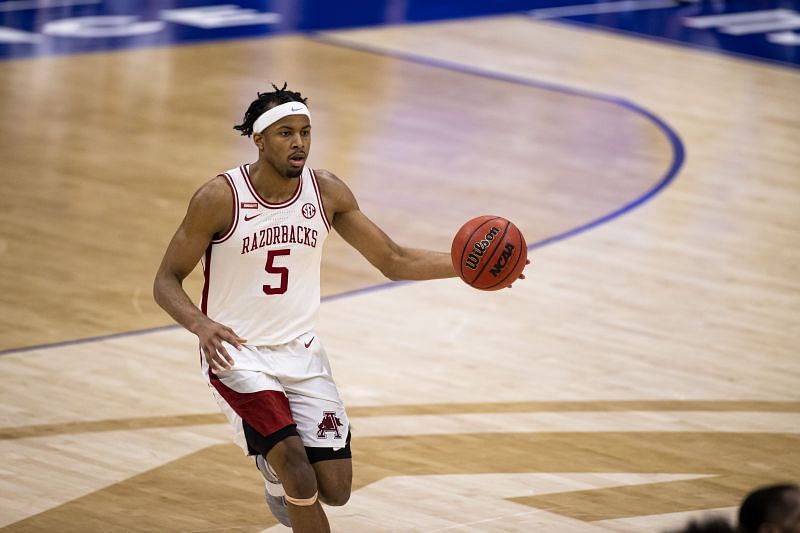 Moses Moody with the Arkansas Razorbacks