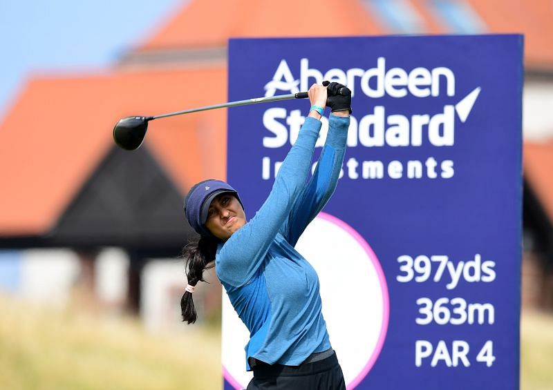 Aditi Ashok at the Aberdeen Standard Investments Ladies Scottish Open in August, 2020