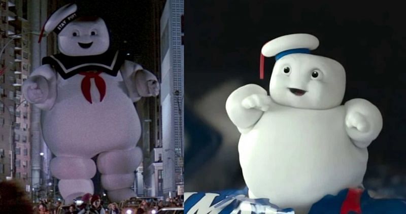 &quot;Stay Puft&quot; in &quot;Ghostbusters (1984)&quot; and in the new &quot;Ghostbusters: Afterlife&quot; trailer. (Image via: Columbia Pictures/Sony)