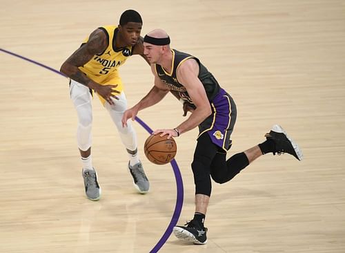 Alex Caruso in action for the LA Lakers