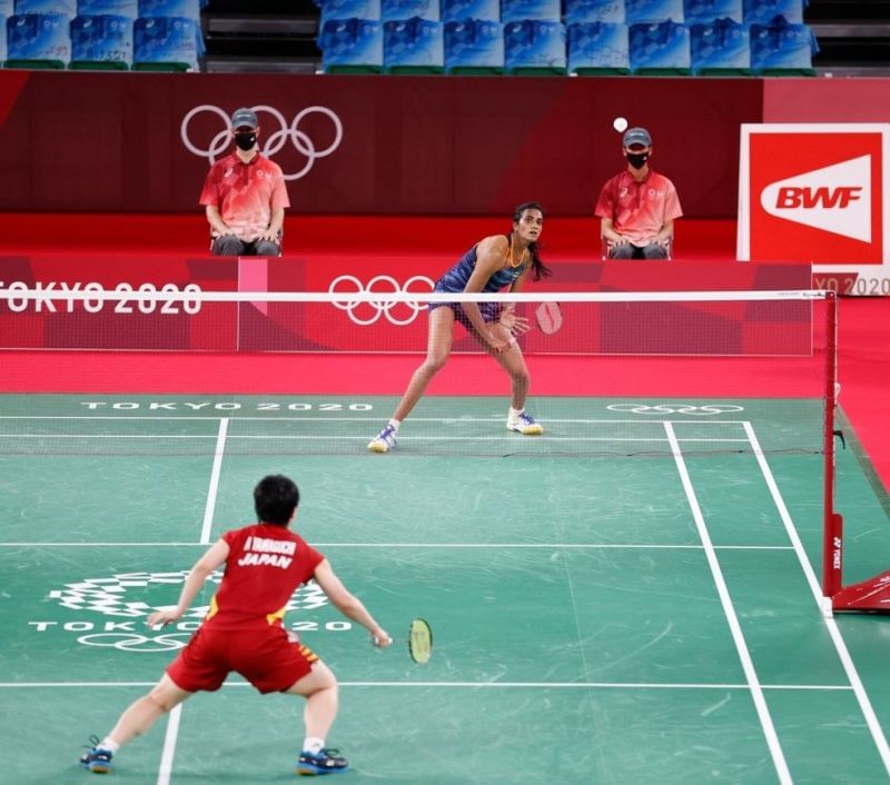 PV Sindhu became the first Indian to make it to her second consecutive Olympic semifinals in the individual badminton event at the Summer Games in Tokyo