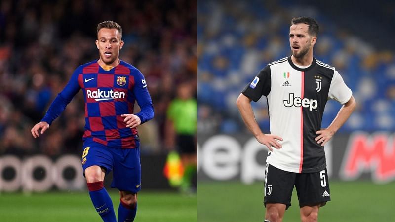 Arthur (left) and Miralem Pjanic (right) were part of one of the strangest swap deals in football history.