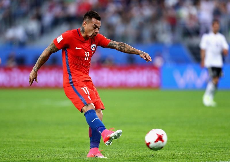 Eduardo Vargas in action for Chile
