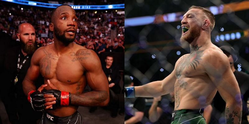 Leon Edwards (left) and Conor McGregor (right).